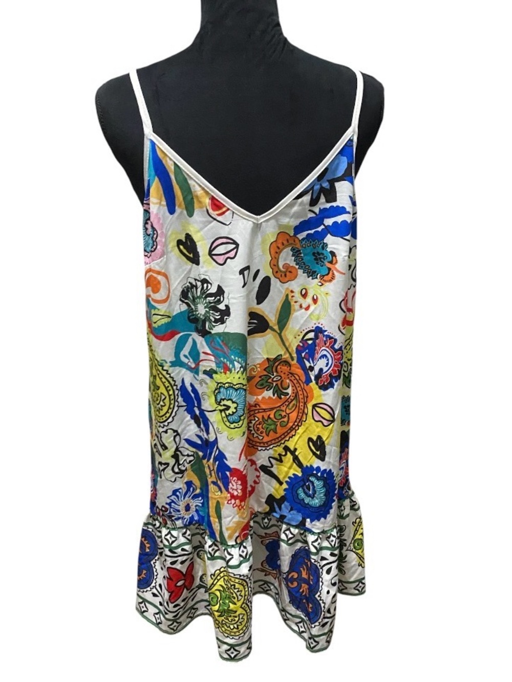 Graphic Print Slip Dress